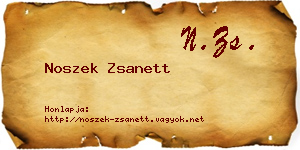 Noszek Zsanett névjegykártya