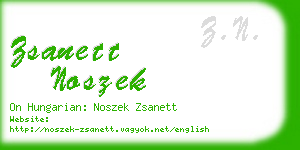 zsanett noszek business card